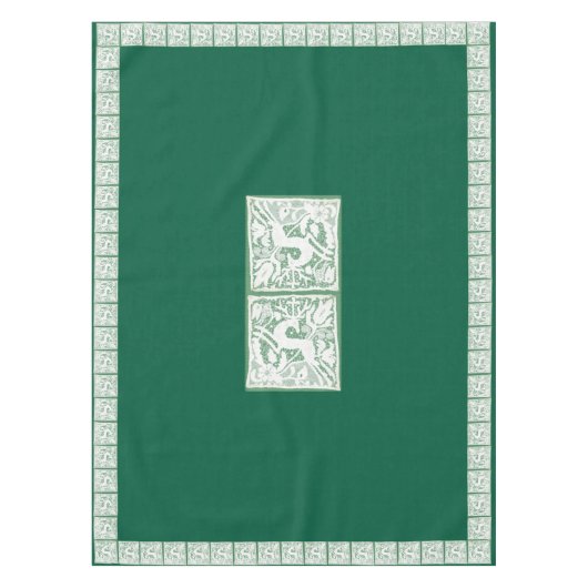 グリーンクリスマストナディレース52インチx 70インチ テーブルクロス (正面)