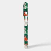 グリーンクリスマスドッグスパーソナライズされたガールモノグラム Case-Mate iPhoneケース (裏面 / 左)