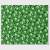 グリーンクリスマスバウブル ラッピングペーパー (フラット)