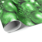 グリーンクリスマスバウブル ラッピングペーパー (ロールコーナー)