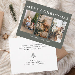 グリーンクリスマスファミリーの写真 シーズンカード