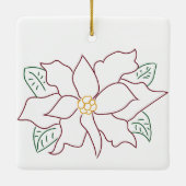 グリーンクリスマスフォトオーナメント セラミックオーナメント (裏面)