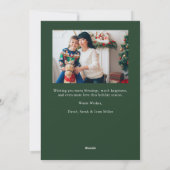 グリーンクリスマスフォトコラージュカード シーズンカード (裏面)