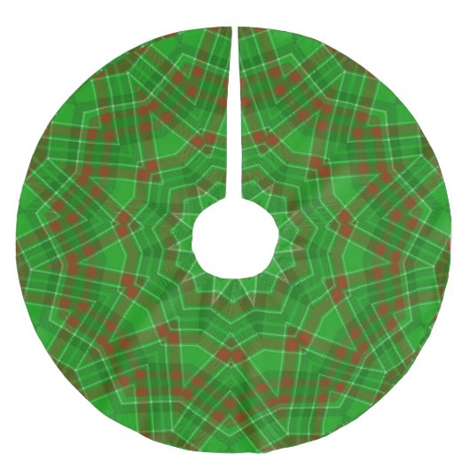 グリーンクリスマスプレド ブラッシュドポリエステルツリースカート (正面)