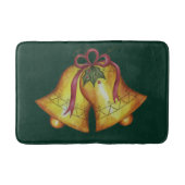 グリーンクリスマスベルズバスマットバスルーム敷物デコール バスマット (正面)