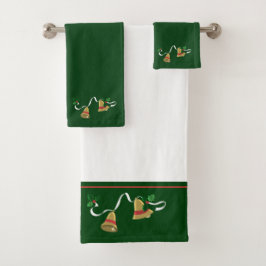 グリーンクリスマスベル バスタオルセット