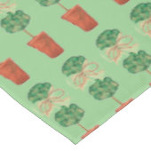 グリーンクリスマスベージュロープトピアリーテーブルクロス テーブルクロス (アングル)