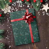 グリーンクリスマスホリデーラッピング紙シート ラッピングペーパーシート