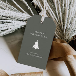 グリーンクリスマスホリデー ギフトタグ