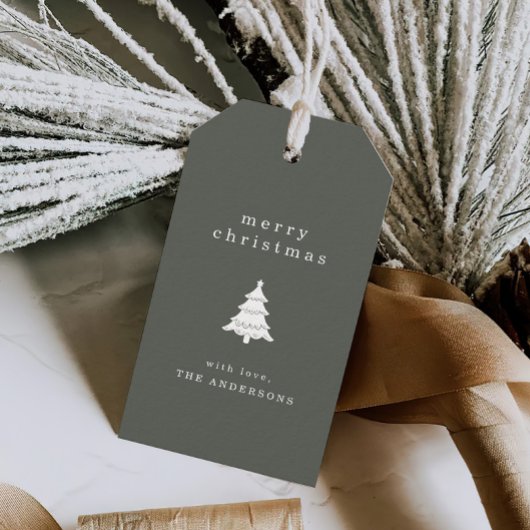 グリーンクリスマスホリデー ギフトタグ