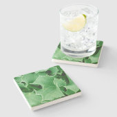 グリーンクリスマスホリー ストーンコースター (横)