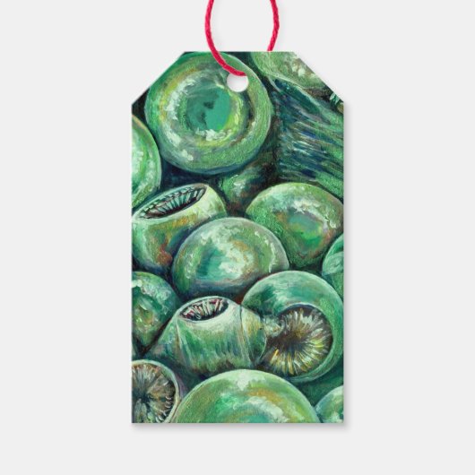 グリーンクリスマスボール ギフトタグ (正面)