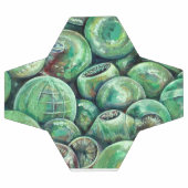 グリーンクリスマスボール サッカーボール (フラット)