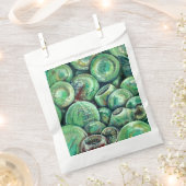 グリーンクリスマスボール フェイバーバッグ (クリップ留めされた状態)