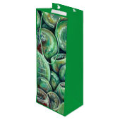 グリーンクリスマスボール ワインギフトバッグ (裏面アングル)