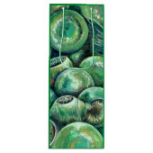 グリーンクリスマスボール ワインギフトバッグ (正面)