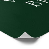 グリーンクリスマスポインセチアフローラ結婚ウェルカム ポスター (角)