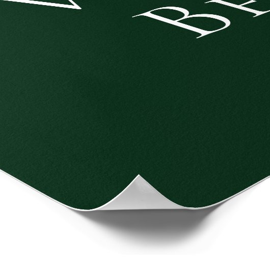 グリーンクリスマスポインセチアフローラ結婚ウェルカム ポスター (角)