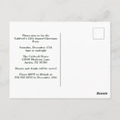 グリーンクリスマスミストレカスタムートーのホリデーパーティー ポストカード (裏面)