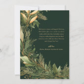 グリーンクリスマスモダンボエレガントタニカル緑 シーズンカード (裏面)