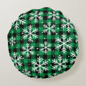 グリーンクリスマスラウンドピロー ラウンドクッション (裏面)
