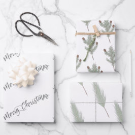 グリーンクリスマスラッピング紙 ラッピングペーパーシート