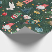 グリーンクリスマスラッピング紙 ラッピングペーパー (角)