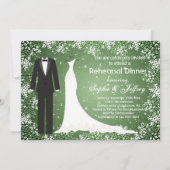 グリーンクリスマスリハーサルディナーに雪が降る 招待状 (正面)