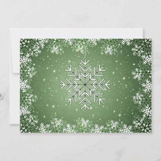 グリーンクリスマスリハーサルディナーに雪が降る 招待状 (裏面)