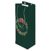 グリーンクリスマスリース名 ワインギフトバッグ (裏面アングル)