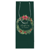 グリーンクリスマスリース名 ワインギフトバッグ (裏面)