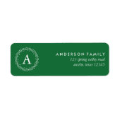 グリーンクリスマスリース ラベル (正面)