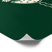 グリーンクリスマスレトロモダンカクテルメニューポスター ポスター (角)