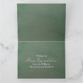 グリーンクリスマスワンフォトスノーフレーク サンキューカード (内部)