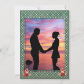 グリーンクリスマスワンフォトスノーフレーク シーズンカード (正面)