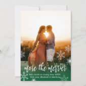 グリーンクリスマス妊娠告知カード 招待状 (正面)