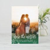 グリーンクリスマス妊娠告知カード 招待状 (スタンド正面)