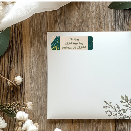 グリーンクリスマス差出人住所ラベル ラベル