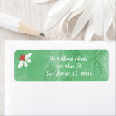 グリーンクリスマス差出人住所 ラベル (インサイチュ)