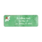 グリーンクリスマス差出人住所 ラベル (正面)