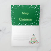 グリーンクリスマス折り畳みカード カード (内部)