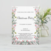 グリーンクリスマス招待状 招待状 (スタンド正面)