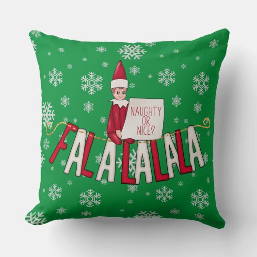 グリーンクリスマス枕 クッション (正面)
