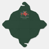 グリーンクリスマス結婚のレッドポインセチアフローラ フェイバーボックス (見開き)