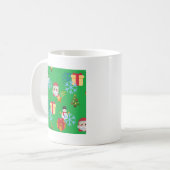 グリーンクリスマス絵文字 コーヒーマグカップ (正面左)