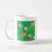 グリーンクリスマス絵文字 コーヒーマグカップ (左)