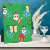 グリーンクリスマス絵文字 フォトプラーク (側面)