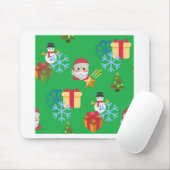 グリーンクリスマス絵文字 マウスパッド (マウス)