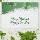 グリーンクリスマス キッチンタオル (折り畳み)