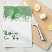 グリーンクリスマス キッチンタオル (四つ折り)